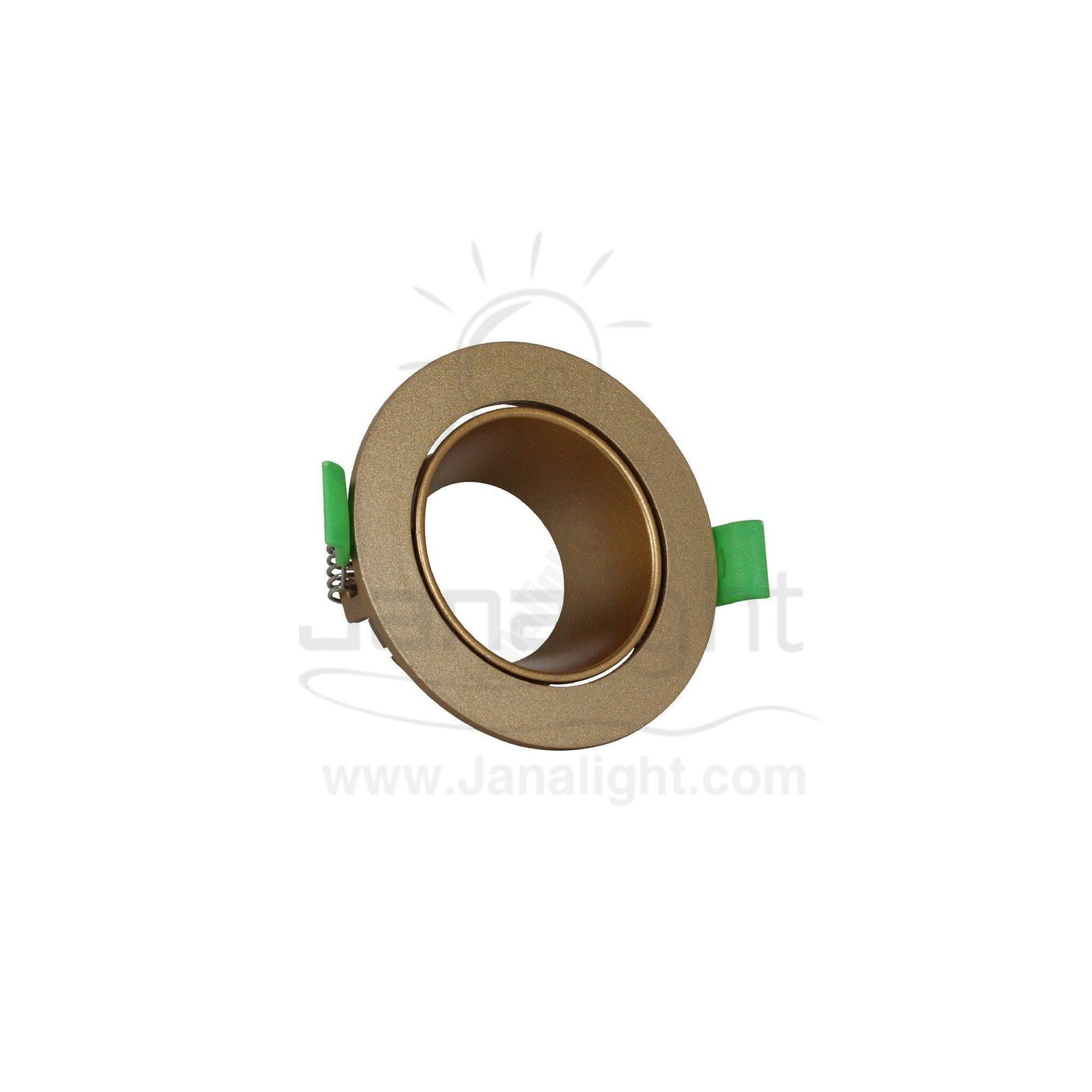 سبوت لايت فارغ متحرك مدور بلاستك ذهبي جنى لايت JN402 single round gold Spotlight frame